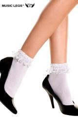 Music Legs: calzini con volant in pizzo.