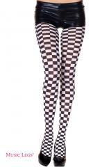 Music Legs: collant a scacchi.