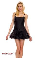 Music leg: miniabito con sottogonna arruffato.