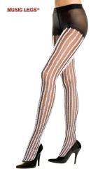 Music Legs: collant velati con righe verticali in peluche.