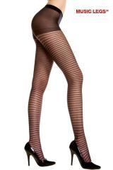 Music Legs: collant con righe in rilievo.