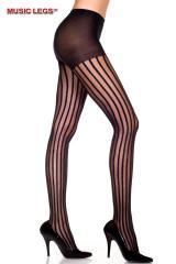 Music Legs: collant velato con righe verticali coprenti.