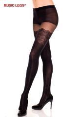 Music Legs: collant con righe verticali e disegno balza.