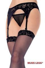 Music Legs: reggicalze in pizzo.