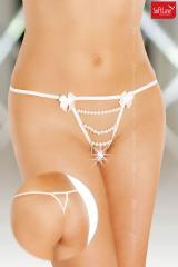 Softline - Tanga stringato con perle.