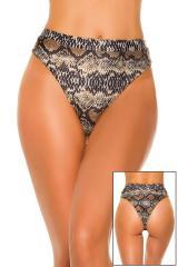 Slip bikini a vita alta pitonato.