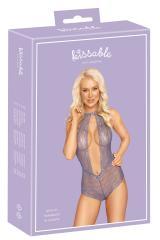 Lavender lace bodysuit.