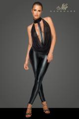 Salopette con top in tulle e girocollo.