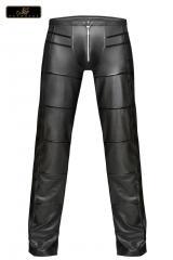 Pantaloni lunghi da uomo effetto bagnato e pvc.