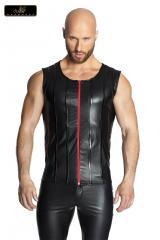 Canotta uomo con zip rossa.