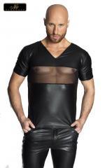 T-Shirt uomo con inserto trasparente frontale.