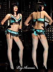 Lingerie Burlesque: intimo 3 pz. con frange.