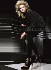 Ballerina: leggings neri con inserto a rete. Art. 021