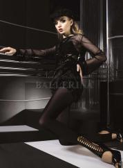 Ballerina: leggings neri con apertura zig zag. Art. 028
