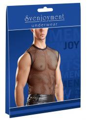 Intimo uomo. Shirt nera in rete.