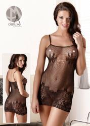 Chemise a rete con motivi floreali.