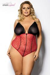Fosco - Body in pizzo rosso e tulle.