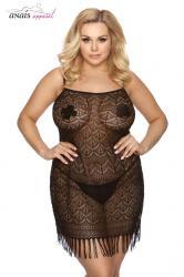 Geali - Chemise in pizzo e frange.