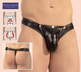 Svenjoyment: perizoma nero con apertura.