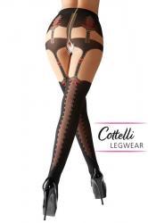 Collant con disegno reggicalze.