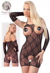 Bodypant Ouvert in pizzo + copribraccia.