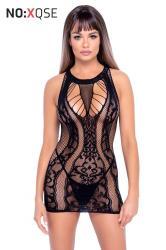 Chemise in rete lavorata con stringhe elastiche.