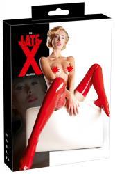 Coprigambe rosso in latex.