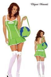 Costume Go Green Girl 3 pezzi.