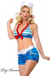 Leg Avenue: costume marinaia 4 Pz. - Sailor Pin Up.