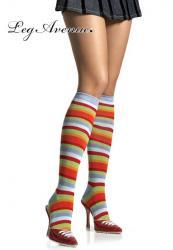 Leg Avenue: calze a righe multicolore.