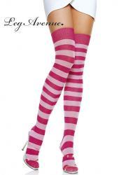 LEG AVENUE: Calze in lycra a righe orizzontali.