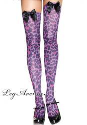 Leg Avenue: calze maculate con fiocco.