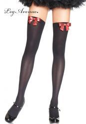 Leg Avenue: calze nere con fiocco.