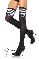 LEG AVENUE: calze nere con teschio.
