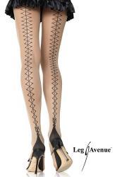Collant con tallone cubano e finta stringatura.