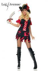 Leg Avenue: costume Treasure Hunt Captain. 3 pezzi.