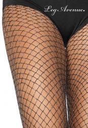 Leg Avenue: collant con filo in lurex.