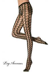 Leg Avenue: collant rete larga, trama irregolare.