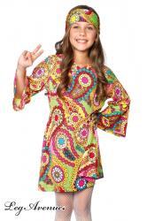 Leg Avenue Kids: vestito bimba 2 pz. Hippie - Groovy Girl.
