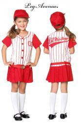 Leg Avenue: vestito per bambina giocatrice di Baseball 3pz.