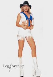 Costume cowgirl Texana in vinile. 2 pezzi.