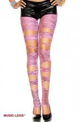 Music Legs: leggings zebrato con intagli.