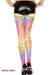 Music Legs: leggings multicolor con intagli.