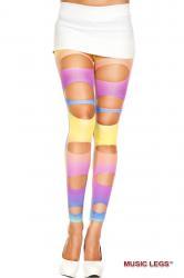 Music Legs: leggings multicolor con aperture.