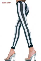 Music Legs: leggings bicolore a righe.