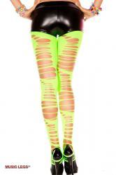 Music Legs: leggings con intagli. Verde