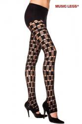 Music Legs: pantacollant con intagli e stringhe.
