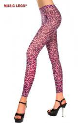 Music Legs: pantacollant rosa maculato.