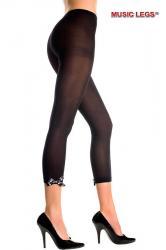 Music Legs: pantacollant con fiocchi disegno teschi.