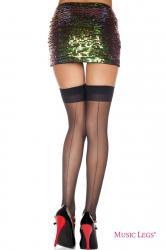 Calze velate con riga posteriore. L/XL